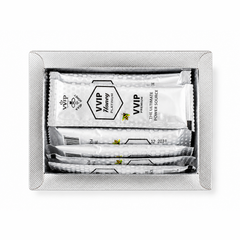 Open Royal Honey Platinum box showing sealed sachets