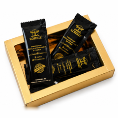 Open LOHRIZ Premium Shilajit Honey box with sachets displayed