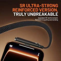 240W Foldable Phone Stand Braided USB-C Charging Data Cable