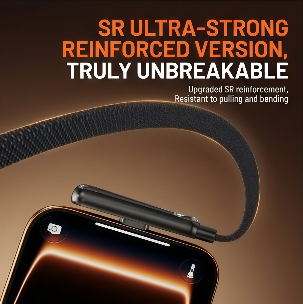 240W Foldable Phone Stand Braided USB-C Charging Data Cable