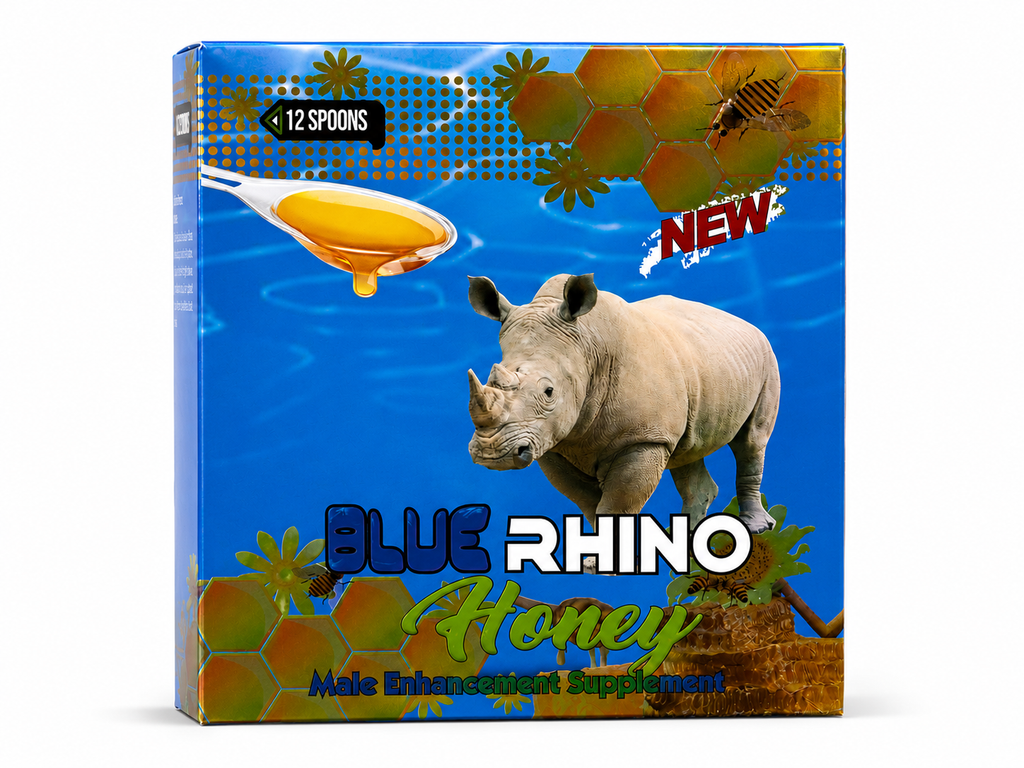 Front view of the Blue Rhino Honey box