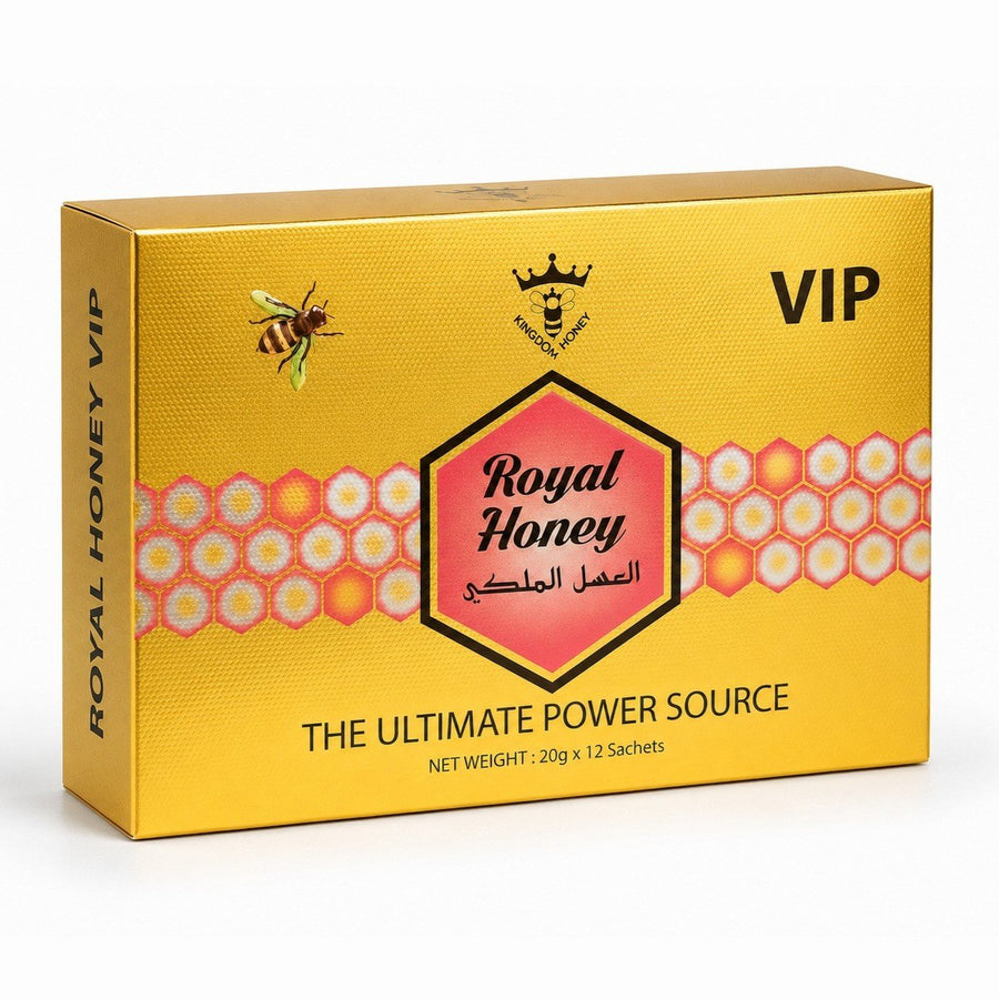 Front and side view of the Royal Honey box