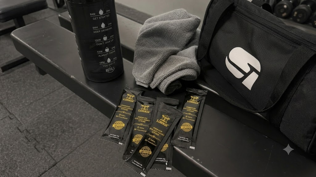 LOHRIZ Shilajit Honey single-serve products prepared for a routine